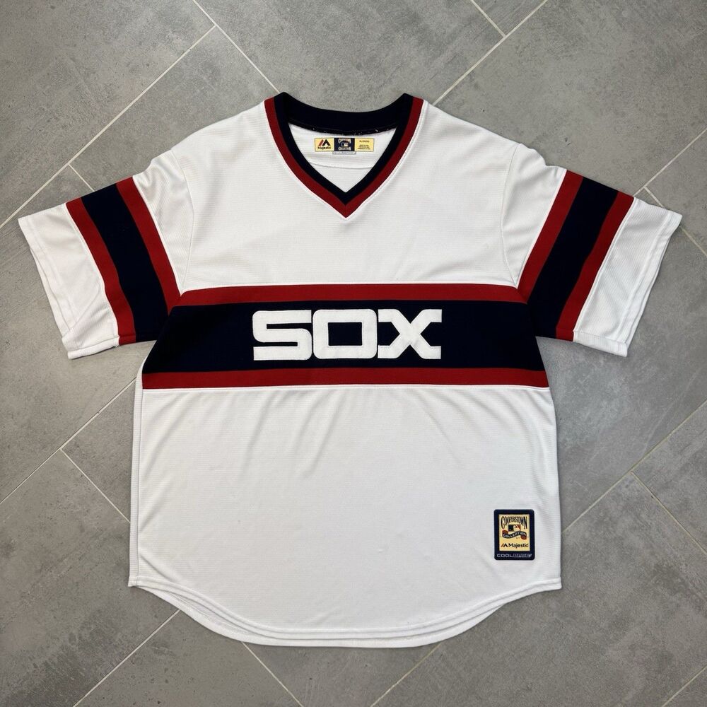 Chicago White Sox 1985 Cooperstown Jersey Majestic XL USA Vintage READ